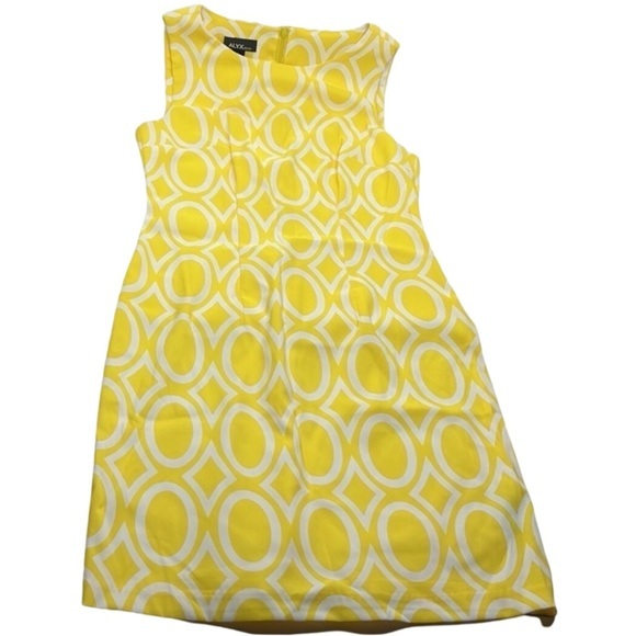 Neon Yellow Geometry: Alyx's Mini Summer Dress - Stand Out in Style‎ - Picture 1 of 5